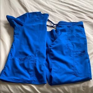Royal blue scrub set